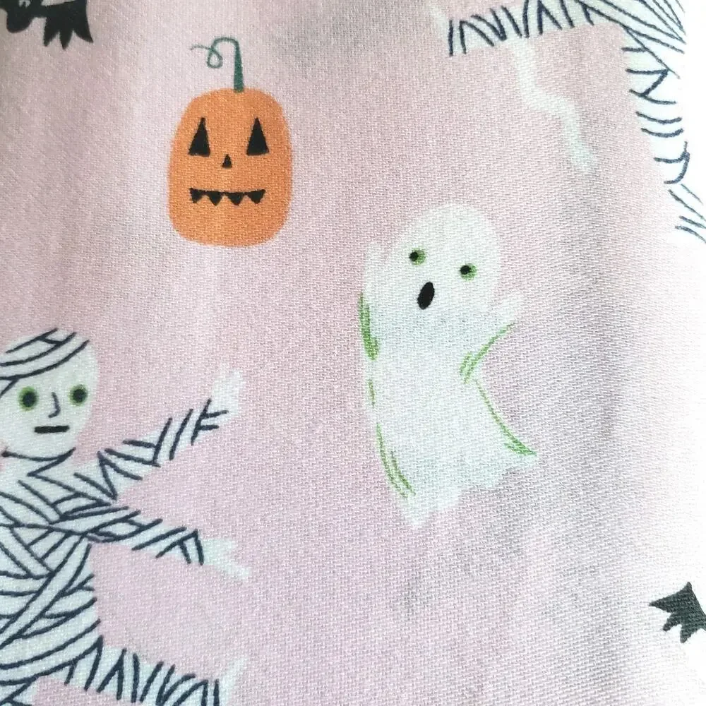 Halloween Full 100% Cotton Sheet Set NWT Pink Ghost Mummy Pumpkin Bat